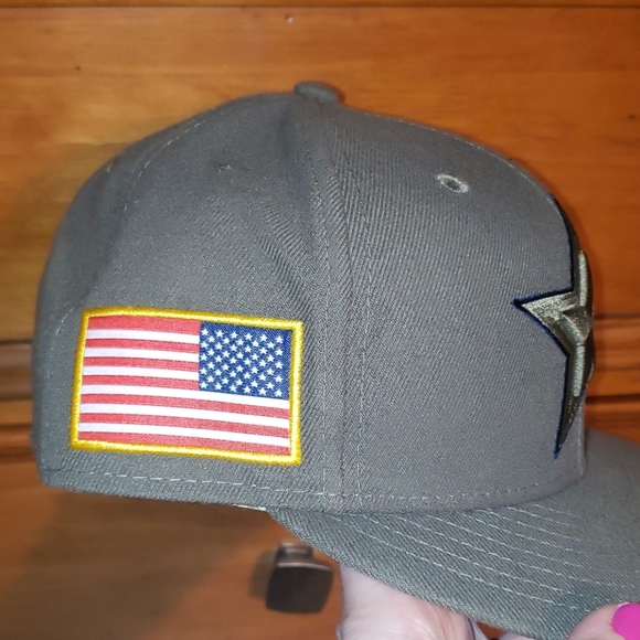 New NFL Dallas Cowboys Salute The Troops Hat 7.5 - Picture 2 of 6